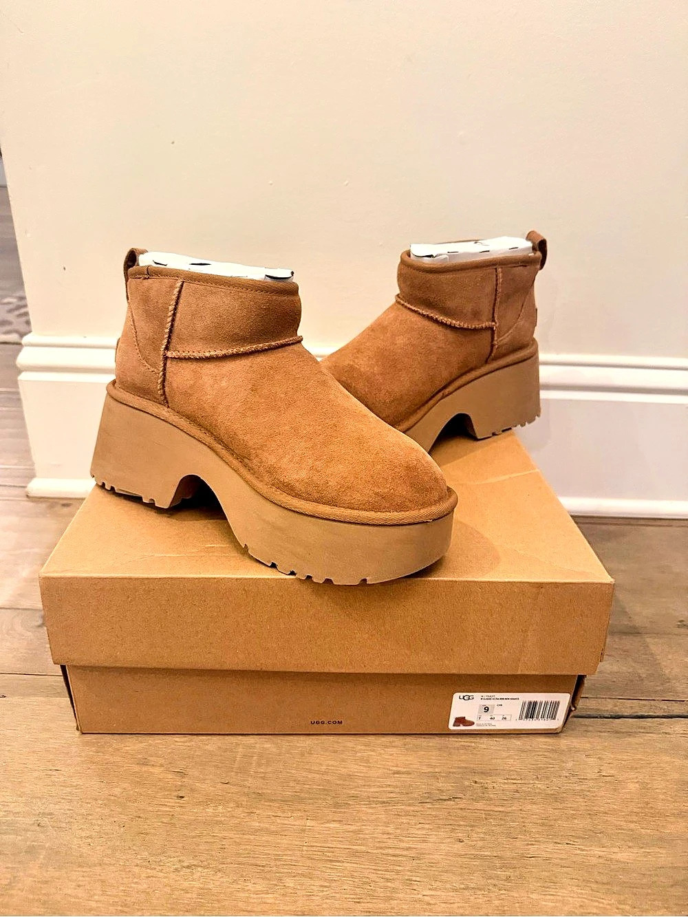 UGG Classic Ultra Mini Platform Ankle Boots Brown